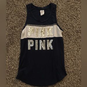 Pink Tank Top w Sequins